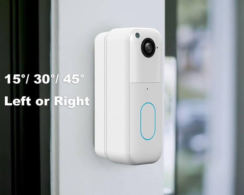 Gresus Blink Doorbell Mount, Adjustable (15 to 45 Degrees) Corner Mount, No-Drill Mounting Bracket for Blink Doorbell Camera(1st & 2nd Gen), Wide Viewing Angle Mount, White - Image 4